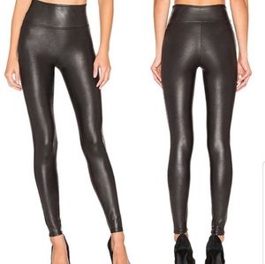 Spanx Black Faux Leather Leggings Size Medium